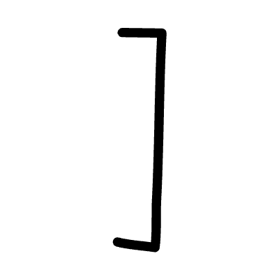Annoation Brackets Square Right Element from Variable Scribbles Set