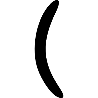 Highlight Bracket Curve Left Element from Beveled Scribbles Set