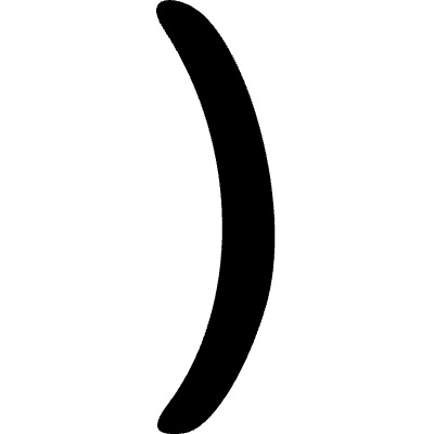 Highlight Bracket Curve Right Element from Beveled Scribbles Set