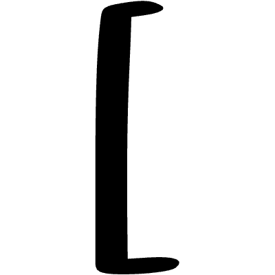 Highlight Bracket Left Element from Beveled Scribbles Set