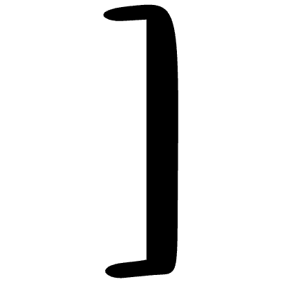 Highlight Bracket Right Element from Beveled Scribbles Set