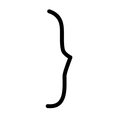 Line Braces Curly Right Element from Variable Scribbles Set
