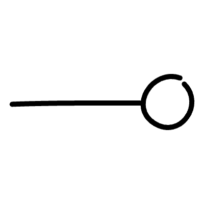 Line Bullet Point Left Non Filled Element from Variable Scribbles Set