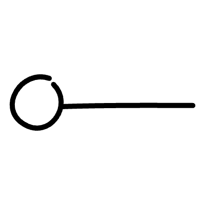 Line Bullet Point Right Non Filled Element from Variable Scribbles Set