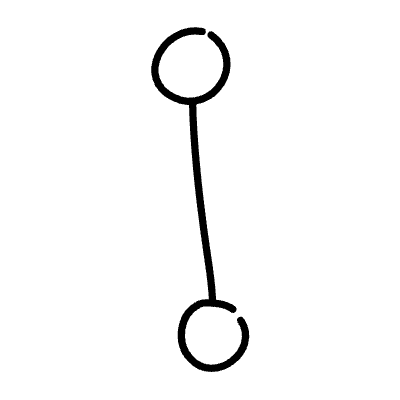Line Bullet Two Way Non Filled Element from Variable Scribbles Set