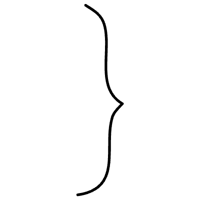 Line Summarize Bracket 3 Element from Variable Scribbles Set
