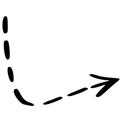 Arrow Dashed Line Head Angled Long Element from Beveled Scribbles Set