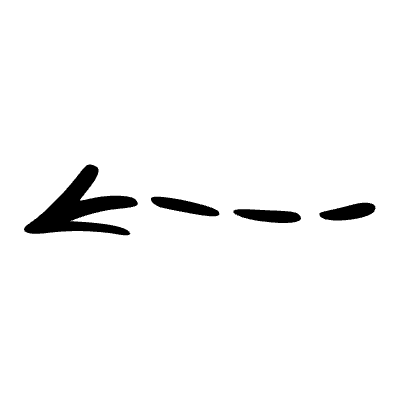 Arrow Dashed Line Head Wiggle Short Element from Beveled Scribbles Set