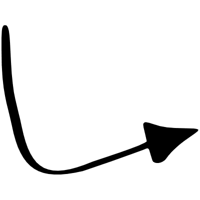 Arrow Filled Head Angled Long Element from Beveled Scribbles Set