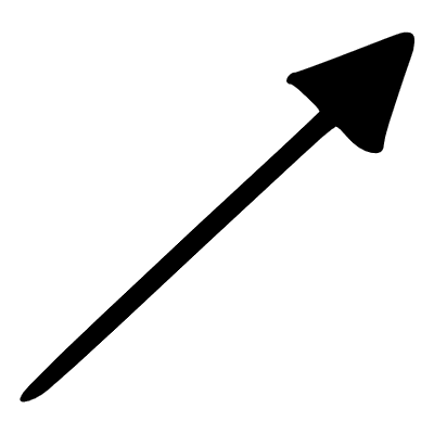 Arrow Filled Head Straight Medium Element from Beveled Scribbles Set