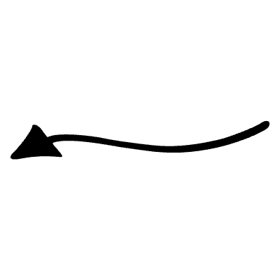 Arrow Filled Head Wiggle Medium Element from Beveled Scribbles Set