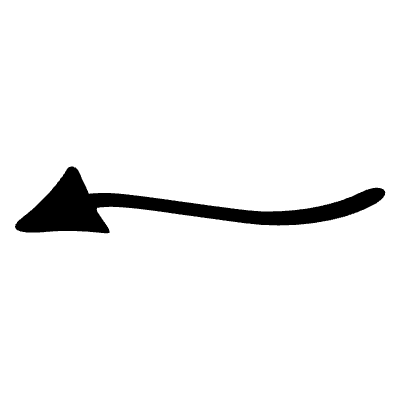 Arrow Filled Head Wiggle Short Element from Beveled Scribbles Set