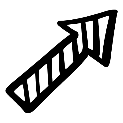 Arrow Hatch Filled Short Element from Beveled Scribbles Set