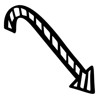 Arrow Hatch Filled Turn Back Element from Beveled Scribbles Set