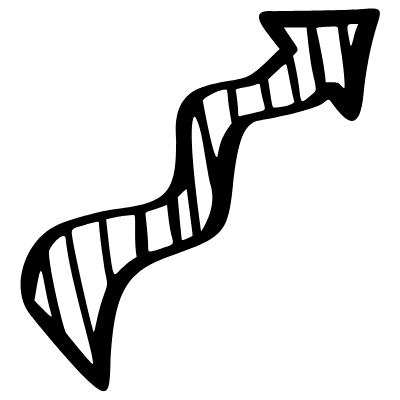 Arrow Hatch Filled Wiggle Element from Beveled Scribbles Set