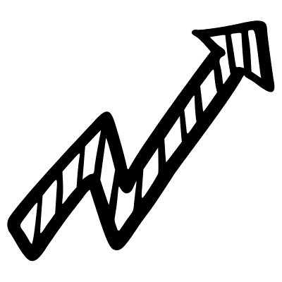 Arrow Hatch Filled Zigzag Element from Beveled Scribbles Set