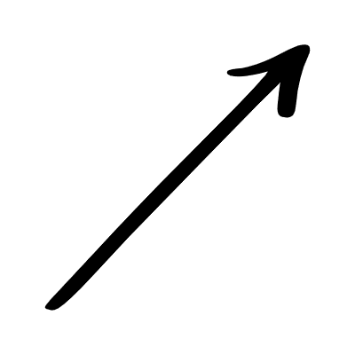 Arrow Line Head Straight Long Element from Beveled Scribbles Set