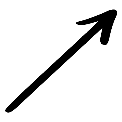 Arrow Line Head Straight Medium Element from Beveled Scribbles Set