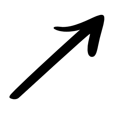 Arrow Line Head Straight Short Element from Beveled Scribbles Set