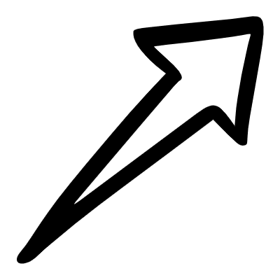Arrow Pointy Back Short Element from Beveled Scribbles Set