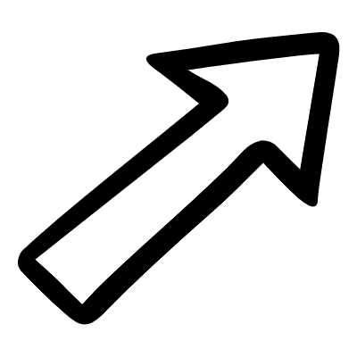 Arrow Thick Short Element from Beveled Scribbles Set