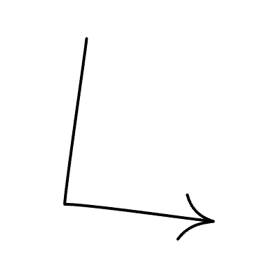 Line Arrow Angled Curvy Head Long 5 Element from Variable Scribbles Set