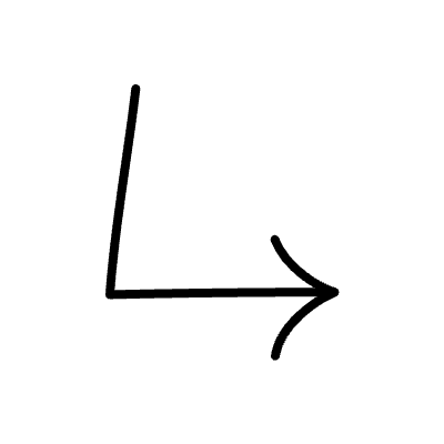 Line Arrow Angled Curvy Head Short 5 Element from Variable Scribbles Set