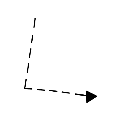 Line Arrow Angled Dashed Filled Head Long 5 Element from Variable Scribbles Set