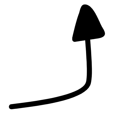 Line Arrow Angled Filled Head Element from Variable Scribbles Set