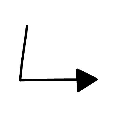 Line Arrow Angled Filled Head Short 5 Element from Variable Scribbles Set