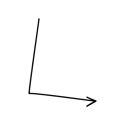 Line Arrow Angled Line Head Long Element from Variable Scribbles Set