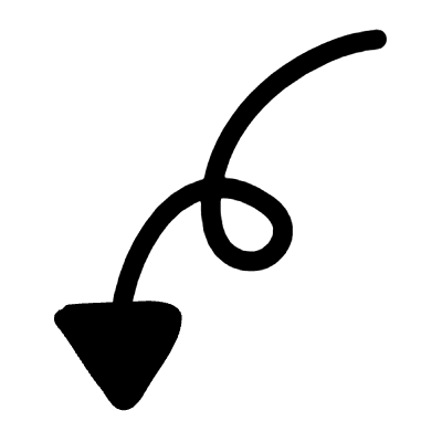Line Arrow Spiral Down Element from Variable Scribbles Set