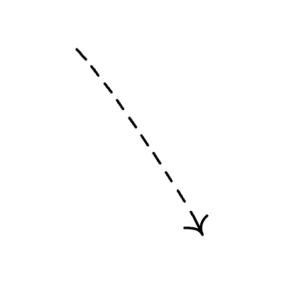 Line Arrow Straight Dashed Curvy Head Long 8 Element from Variable Scribbles Set