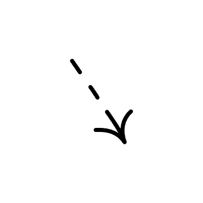 Line Arrow Straight Dashed Curvy Head Short 3 Element from Variable Scribbles Set