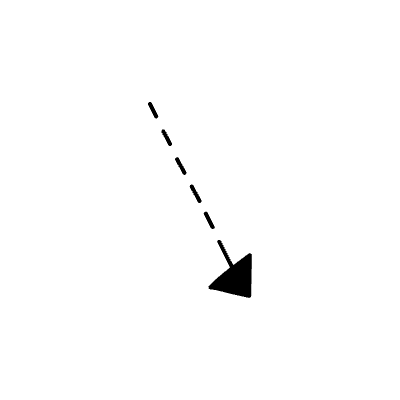 Line Arrow Straight Dashed Filled Head Medium 10 Element from Variable Scribbles Set