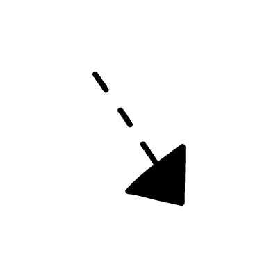 Line Arrow Straight Dashed Filled Head Short 3 Element from Variable Scribbles Set