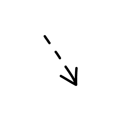 Line Arrow Straight Dashed Line Head Short 3 Element from Variable Scribbles Set