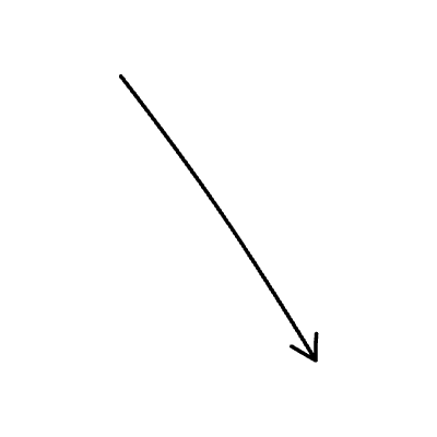 Line Arrow Straight Line Head Long 8 Element from Variable Scribbles Set