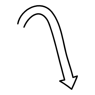 Line Arrow Thick Curve 3 Element from Variable Scribbles Set