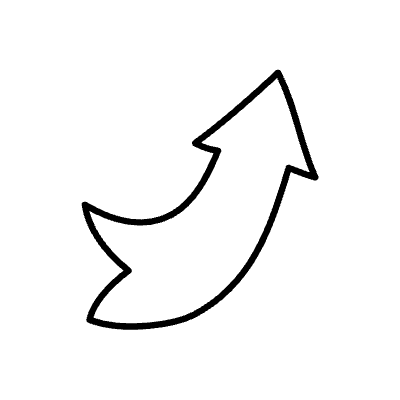 Line Arrow Thick Ribbon Non Filled Element from Variable Scribbles Set