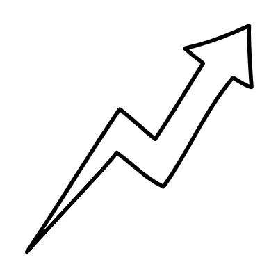 Line Arrow Thick Zigzag 4 Non Filled Element from Variable Scribbles Set