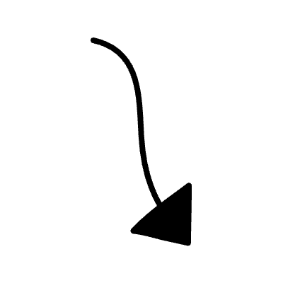 Line Arrow Wiggle Filled Head Short 2 Element from Variable Scribbles Set