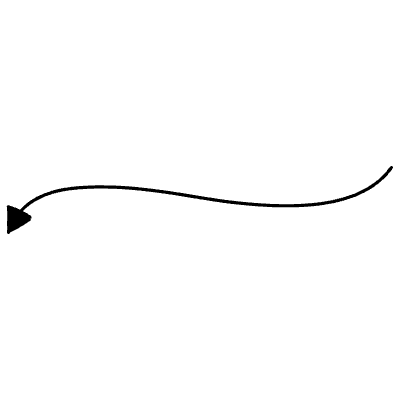 Line Arrow Wiggle Left Curve 2 Element from Variable Scribbles Set