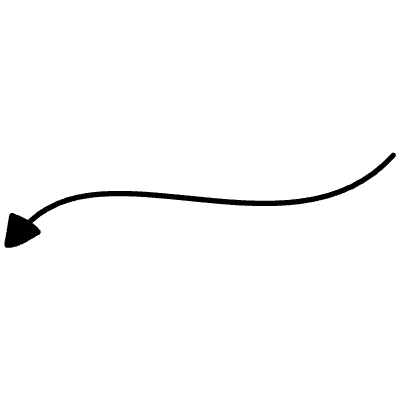 Line Arrow Wiggle Left Curve Element from Variable Scribbles Set