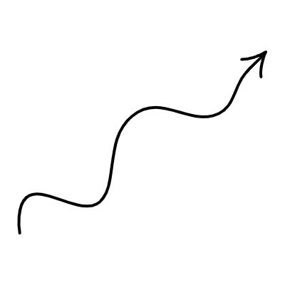 Line Arrow Wiggle Up 1 Element from Variable Scribbles Set
