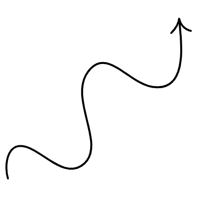 Line Arrow Wiggle Up Element from Variable Scribbles Set