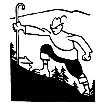 Hiking Element from Art Nouveau Illustrations Set