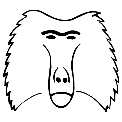 Monkey 3 Element from Art Nouveau Illustrations Set