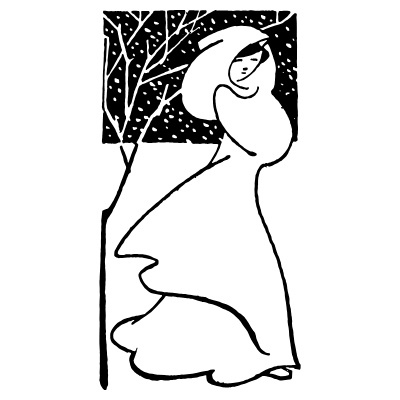 Woman Drawing 2 Element from Art Nouveau Illustrations Set