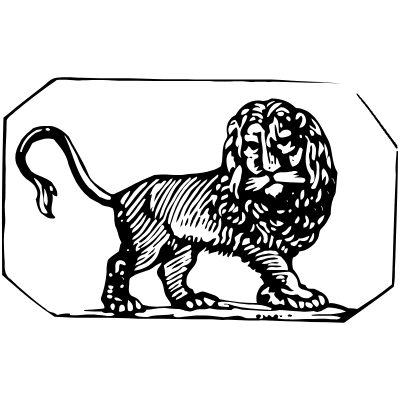 Leo Octagon Zodiac Element from Vintage Illustrations Set